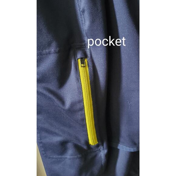 Reebock Playdry 1/4 Zip XL Mens Pullover Blue With Lime Green Accents - Picture 7 of 13